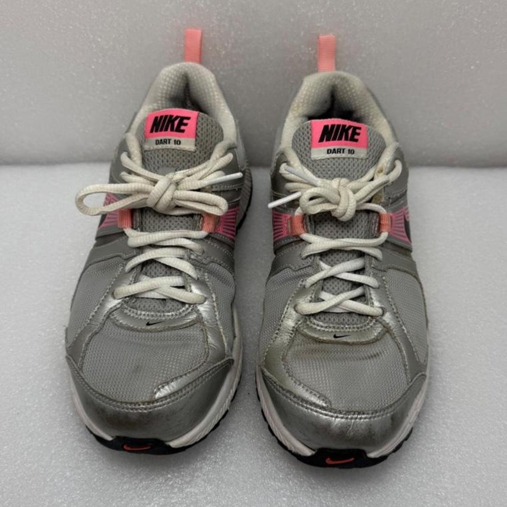 Nike Dart 10 GS Running Shoes Metallic Silver Pink 580463-067 6Y/7.5 Women